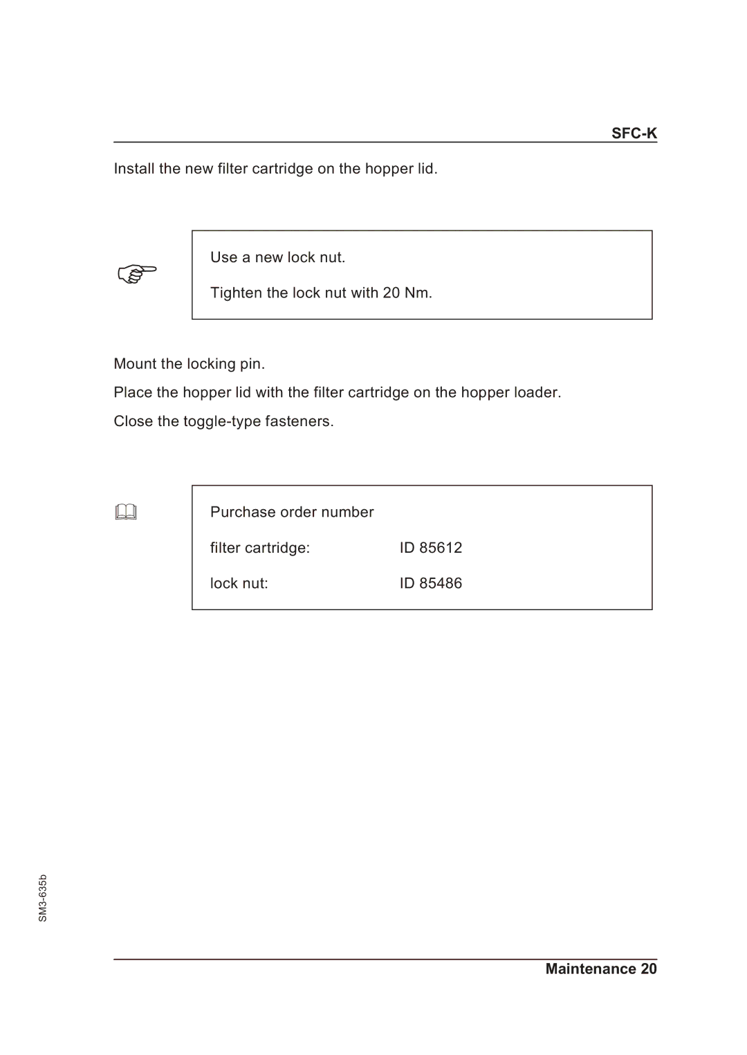 Sterling SFC-K 40, SFC-K 50 operating instructions Sfc-K 