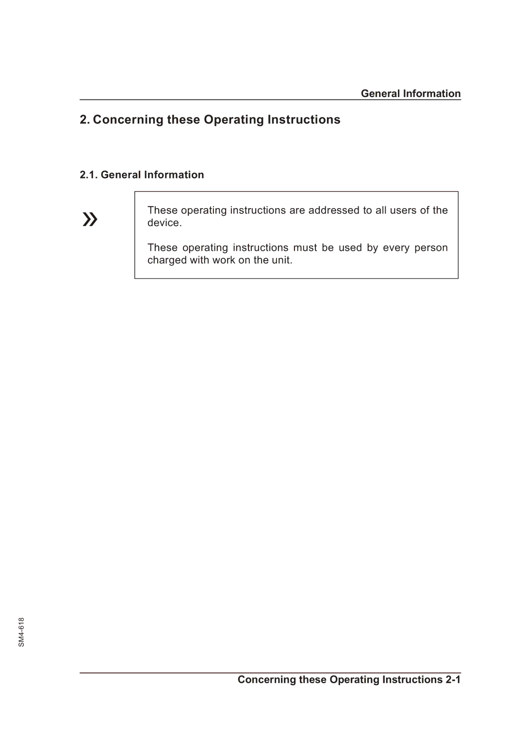 Sterling SGFE operating instructions Concerning these Operating Instructions, General Information 