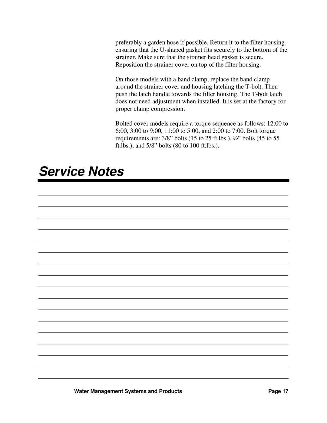 Sterling SGM-250A manual Service Notes 