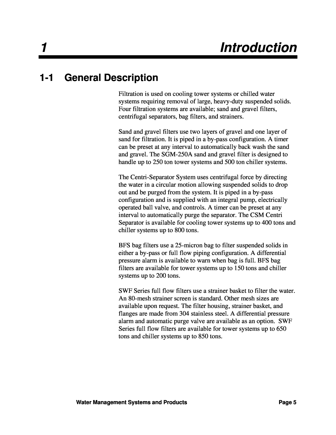 Sterling SGM-250A manual Introduction, 1-1General Description 