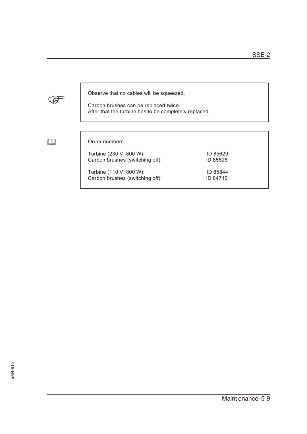 Sterling SSE-2 operating instructions 