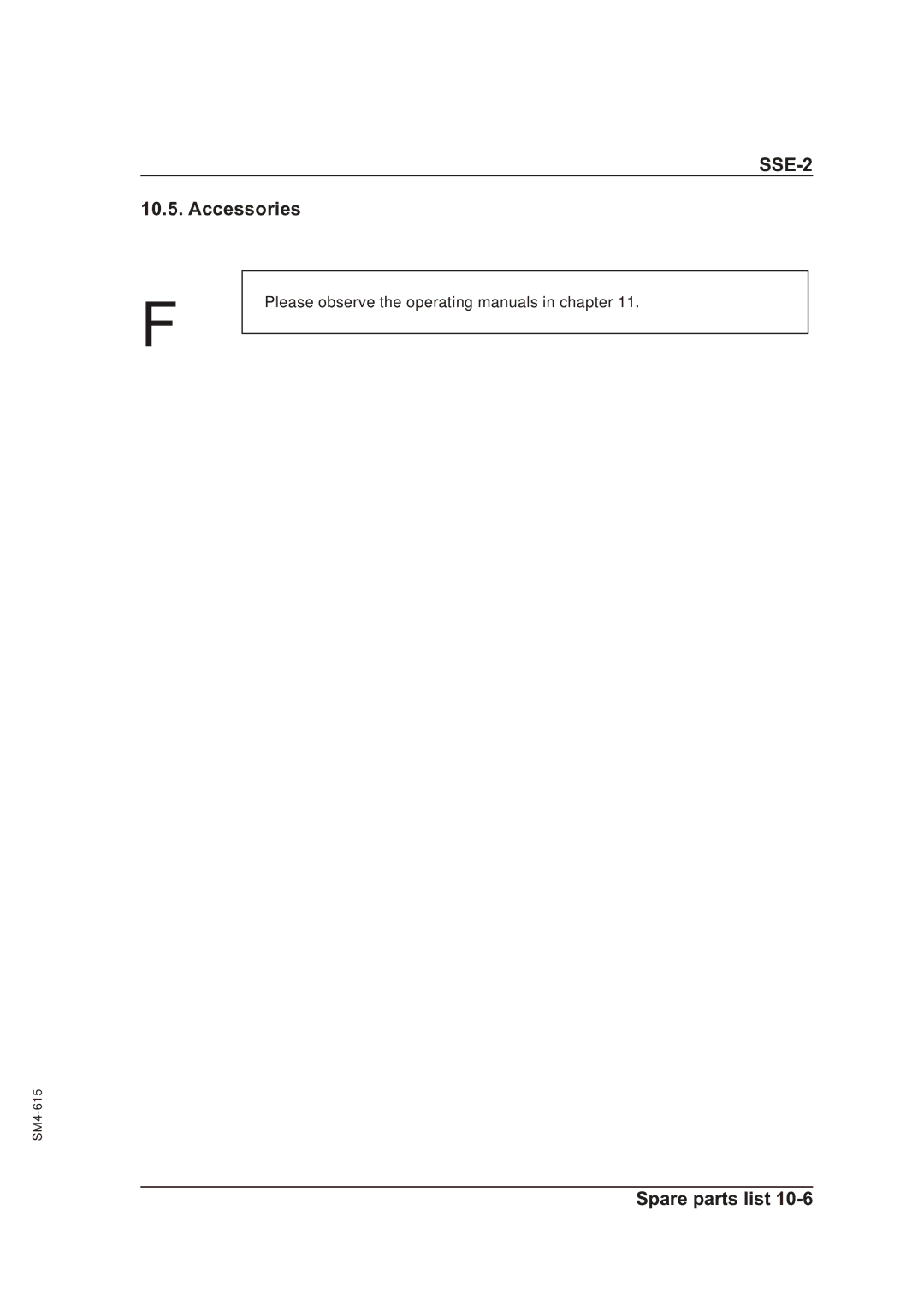 Sterling SSE-2 operating instructions Accessories 