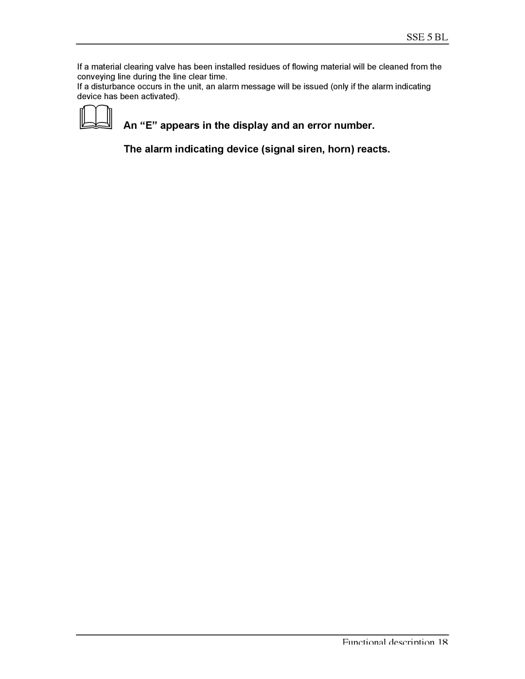 Sterling SSE-5 BL operating instructions SSE 5 BL 