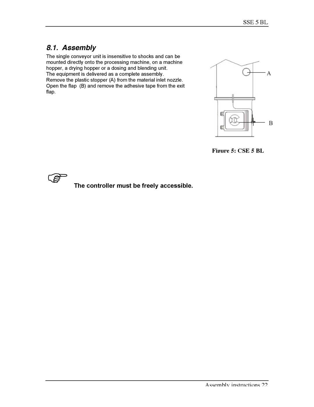 Sterling SSE-5 BL operating instructions CSE 5 BL 