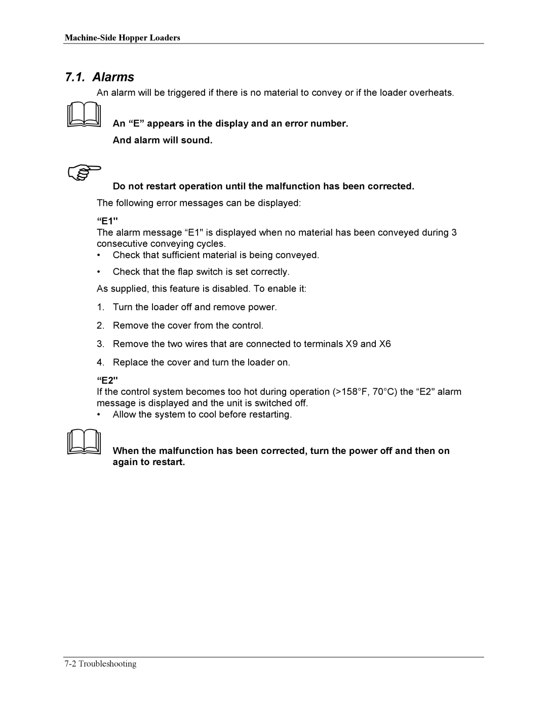 Sterling sse manual Alarms 