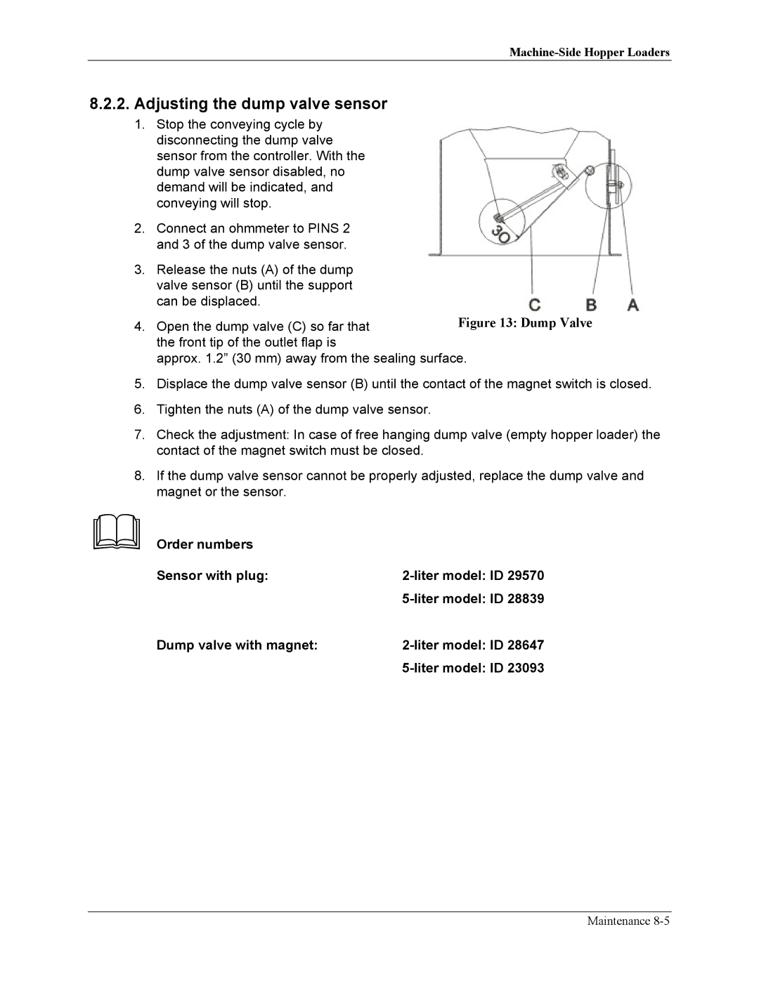 Sterling sse manual Adjusting the dump valve sensor 