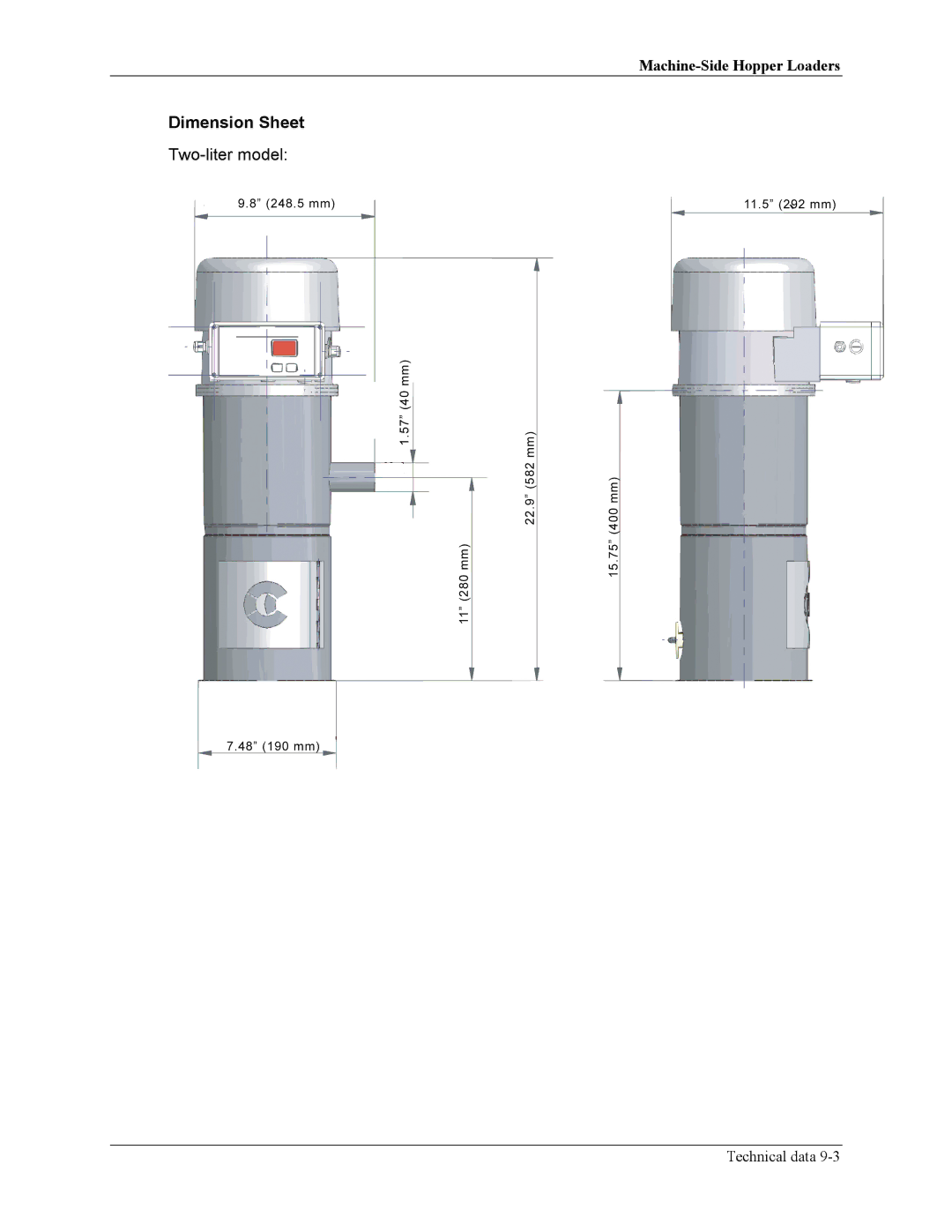 Sterling sse manual Dimension Sheet 