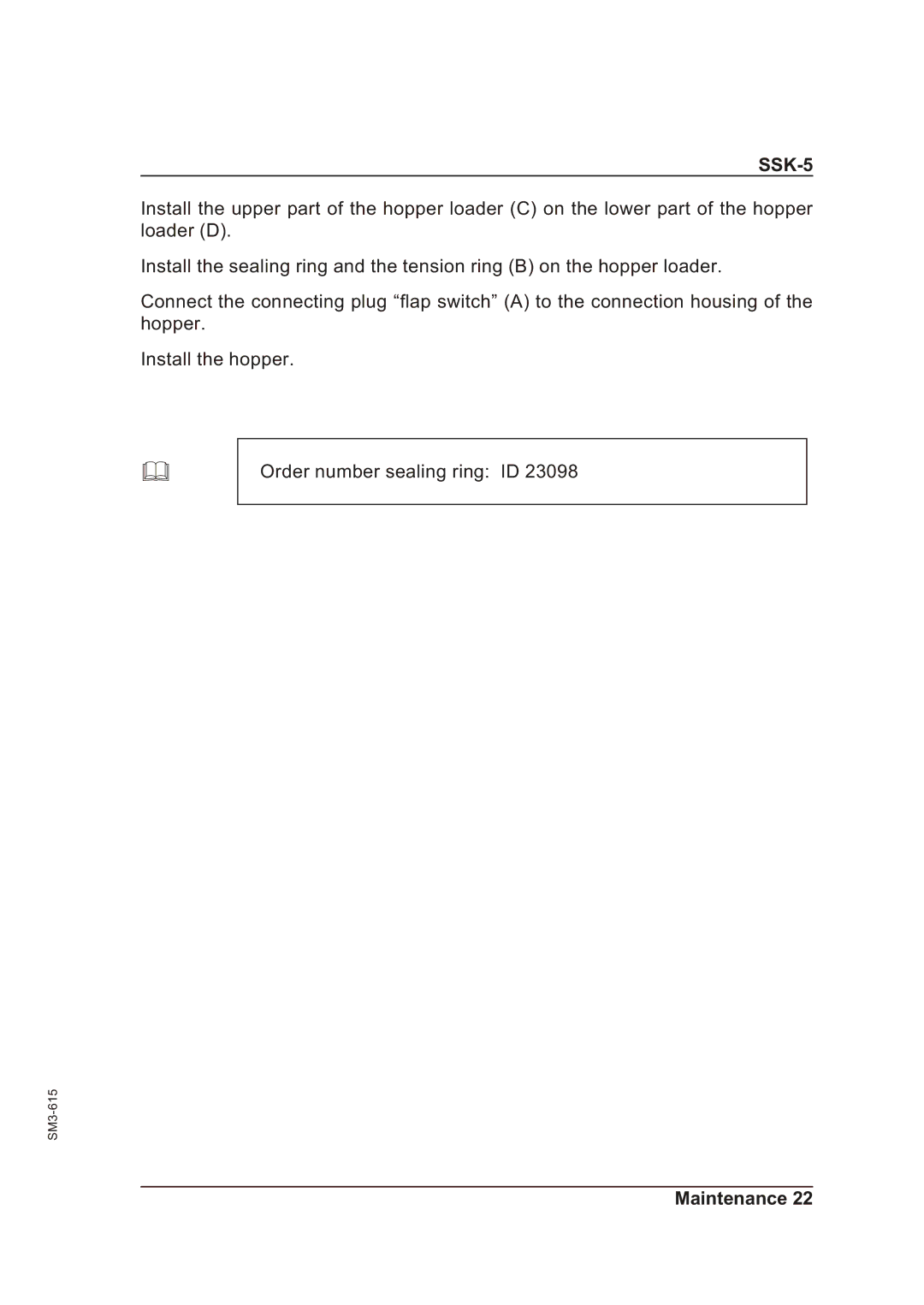 Sterling SSK-5 operating instructions 