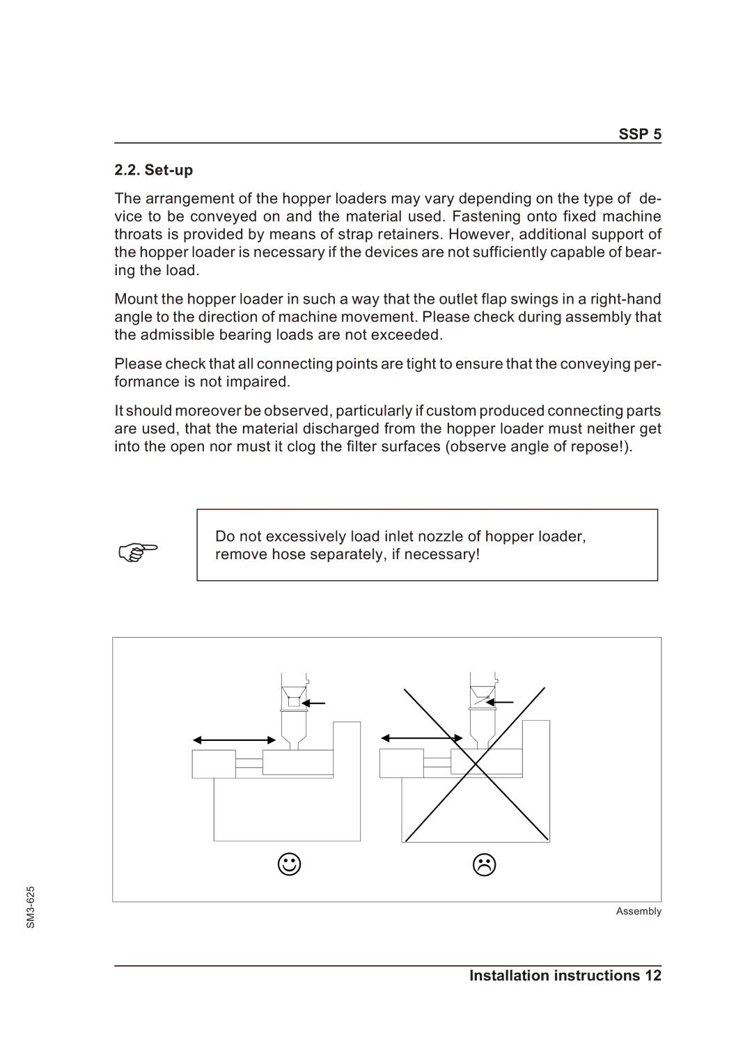 Sterling SSP 5 operating instructions Set-up 