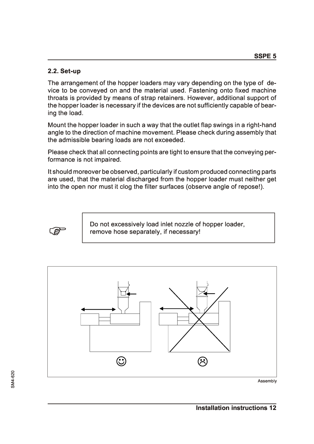 Sterling SSPE 5 manual SSPE 2.2. Set-up, Installation instructions 