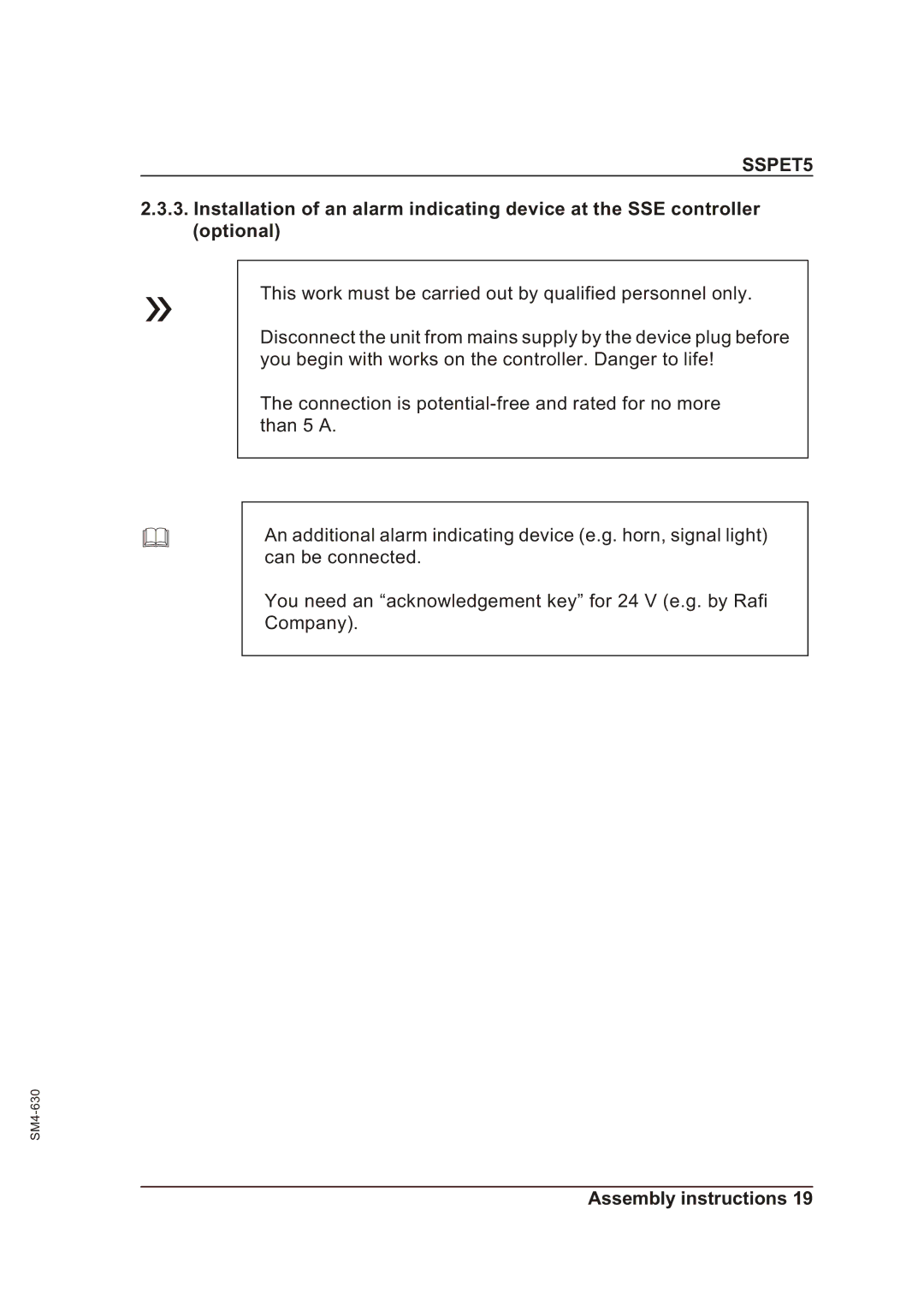 Sterling SSPET 5 operating instructions SSPET5 