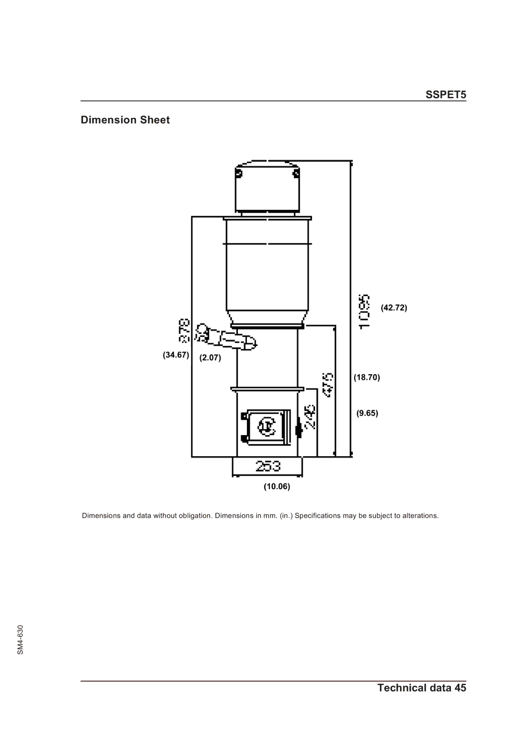 Sterling SSPET 5 operating instructions Dimension Sheet 