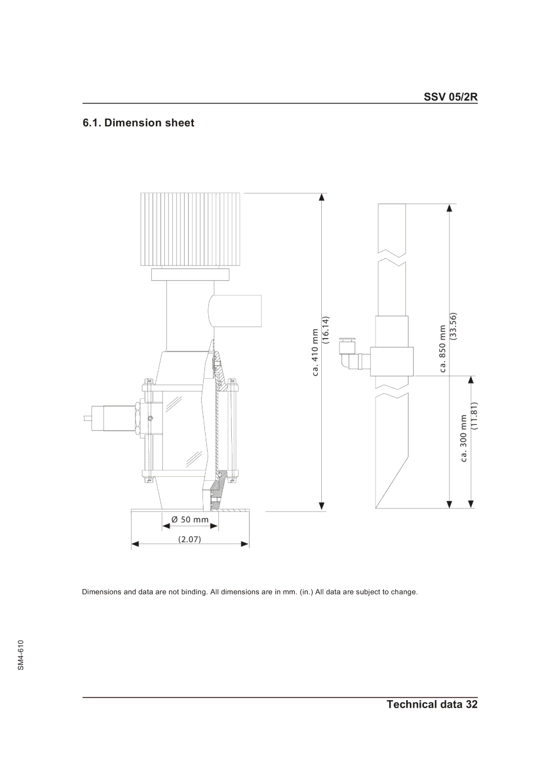 Sterling operating instructions SSV 05/2R Dimension sheet 