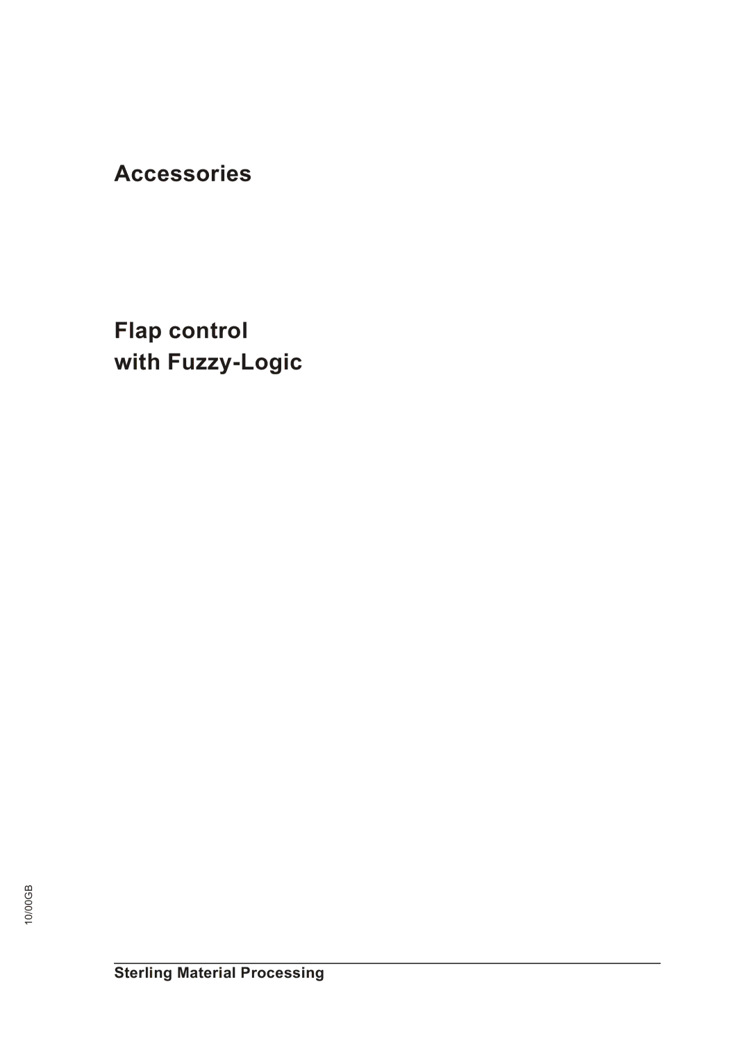 Sterling STT 1600 operating instructions Accessories Flap control with Fuzzy-Logic 