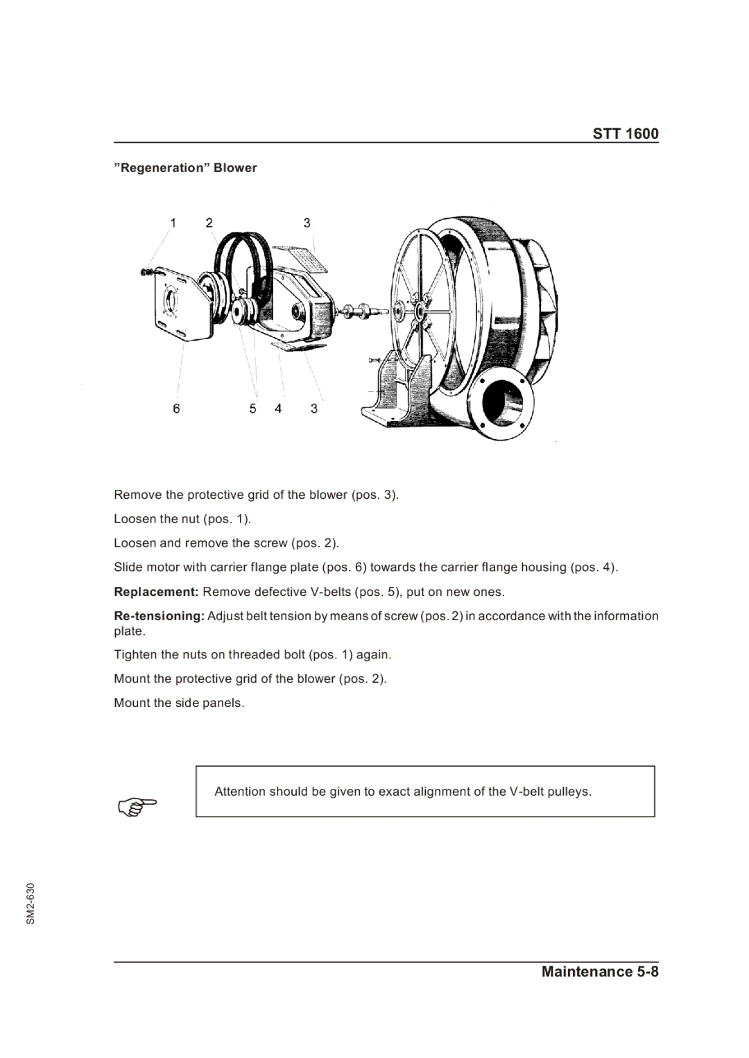 Sterling STT 1600 operating instructions Regeneration Blower 