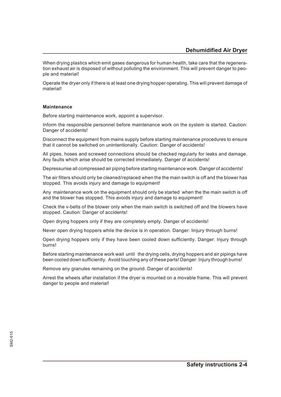 Sterling STT 300 operating instructions Maintenance 