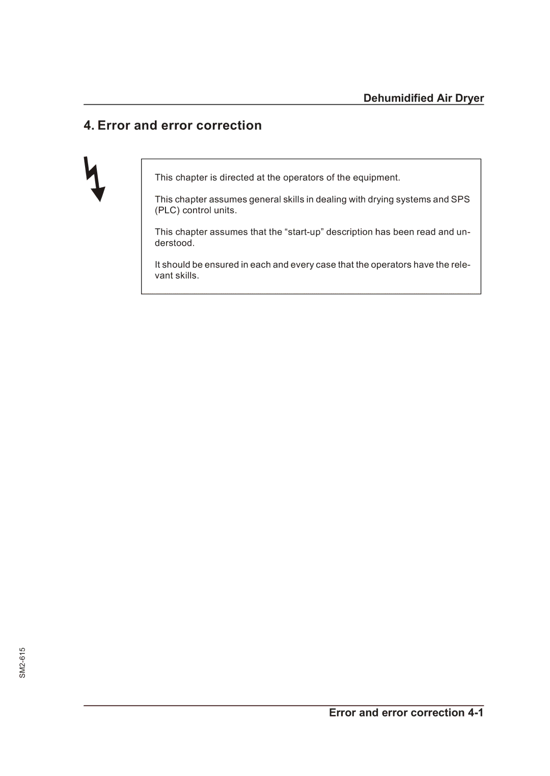 Sterling STT 300 operating instructions Error and error correction 