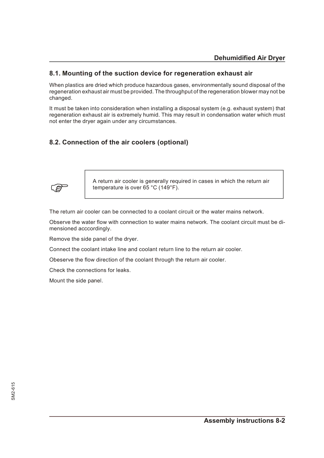 Sterling STT 300 operating instructions Connection of the air coolers optional 