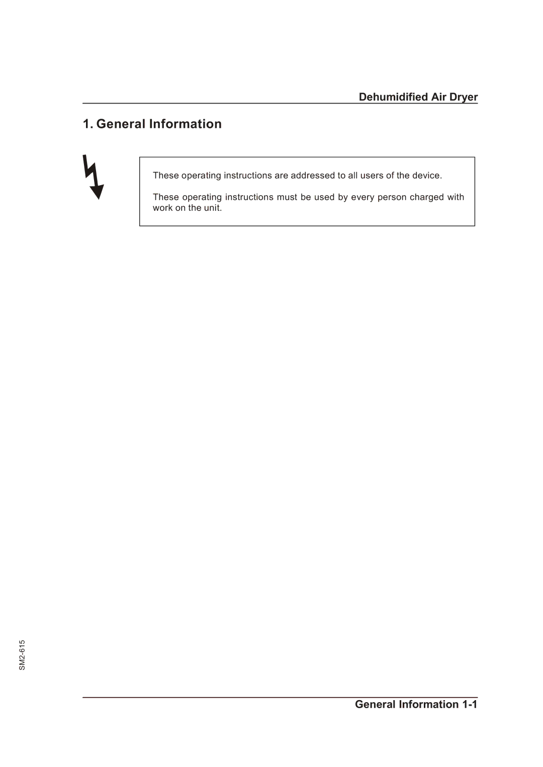 Sterling STT 300 operating instructions General Information, Dehumidified Air Dryer 