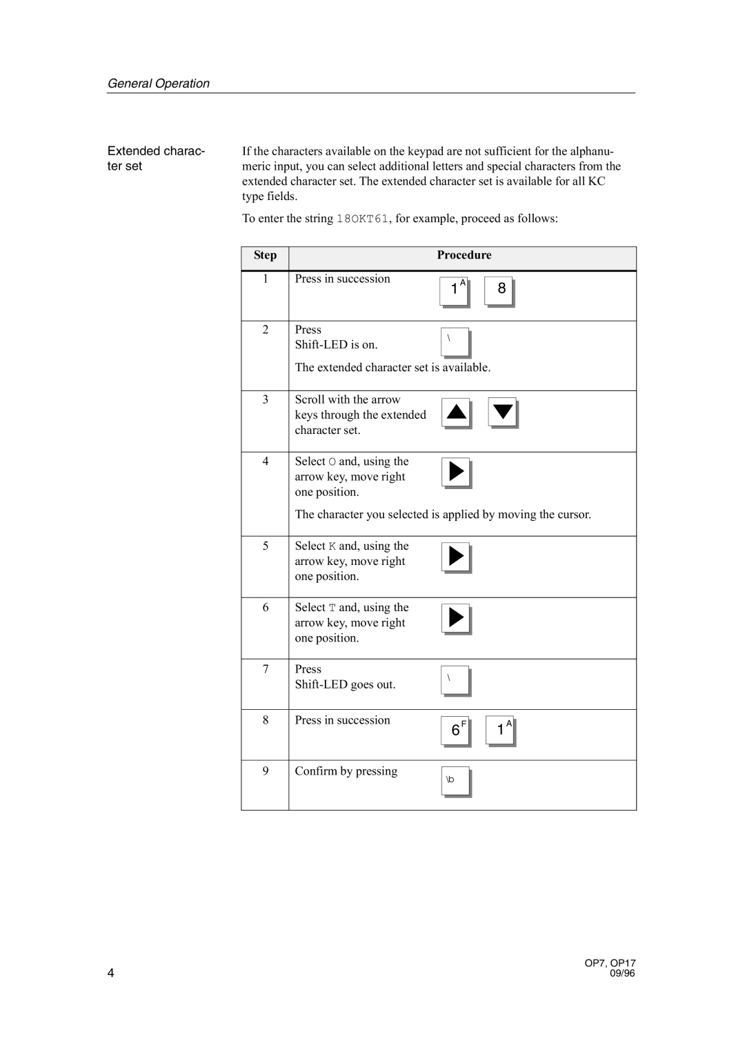 Sterling STT 300 operating instructions Step Procedure 