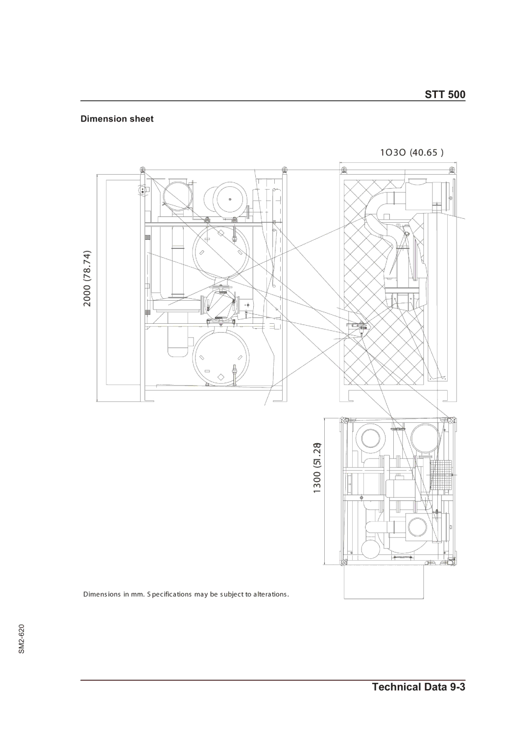 Sterling STT 500 manual Dimension sheet 