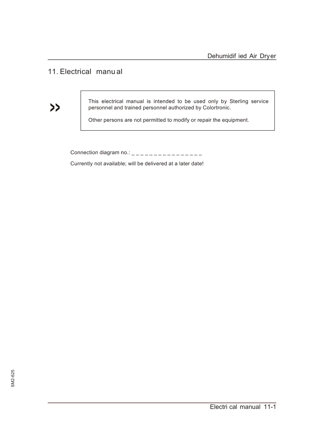 Sterling STT 800 Electrical manual 