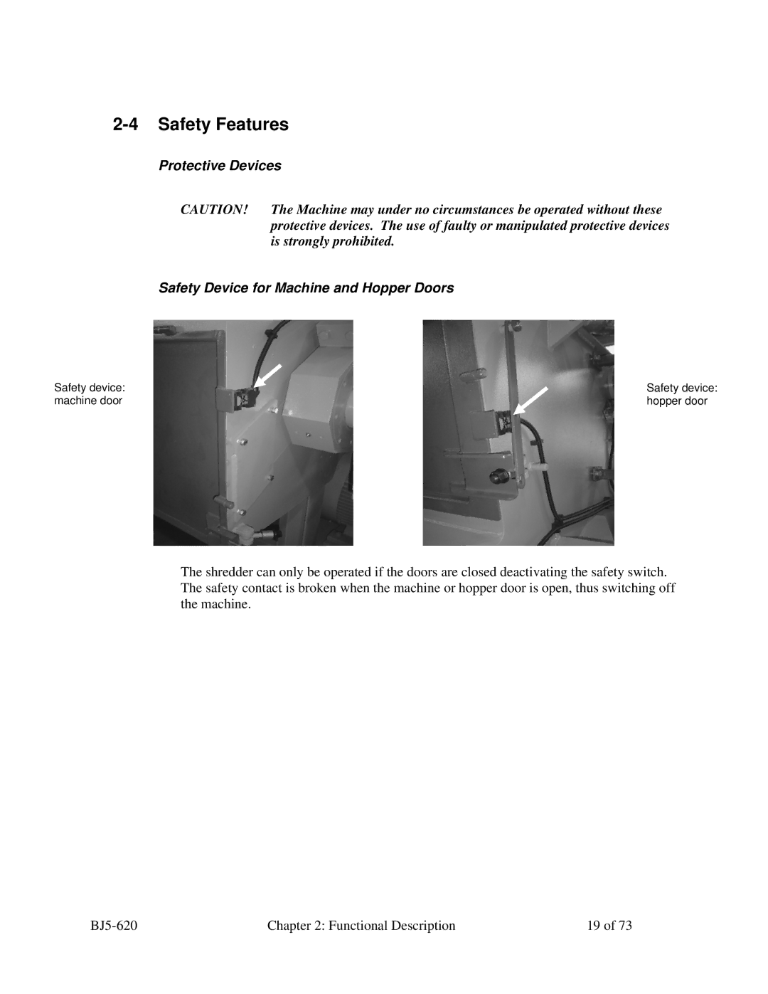 Sterling SXS Series specifications Safety Features 