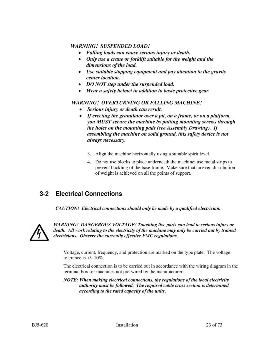 Sterling SXS Series specifications Electrical Connections 