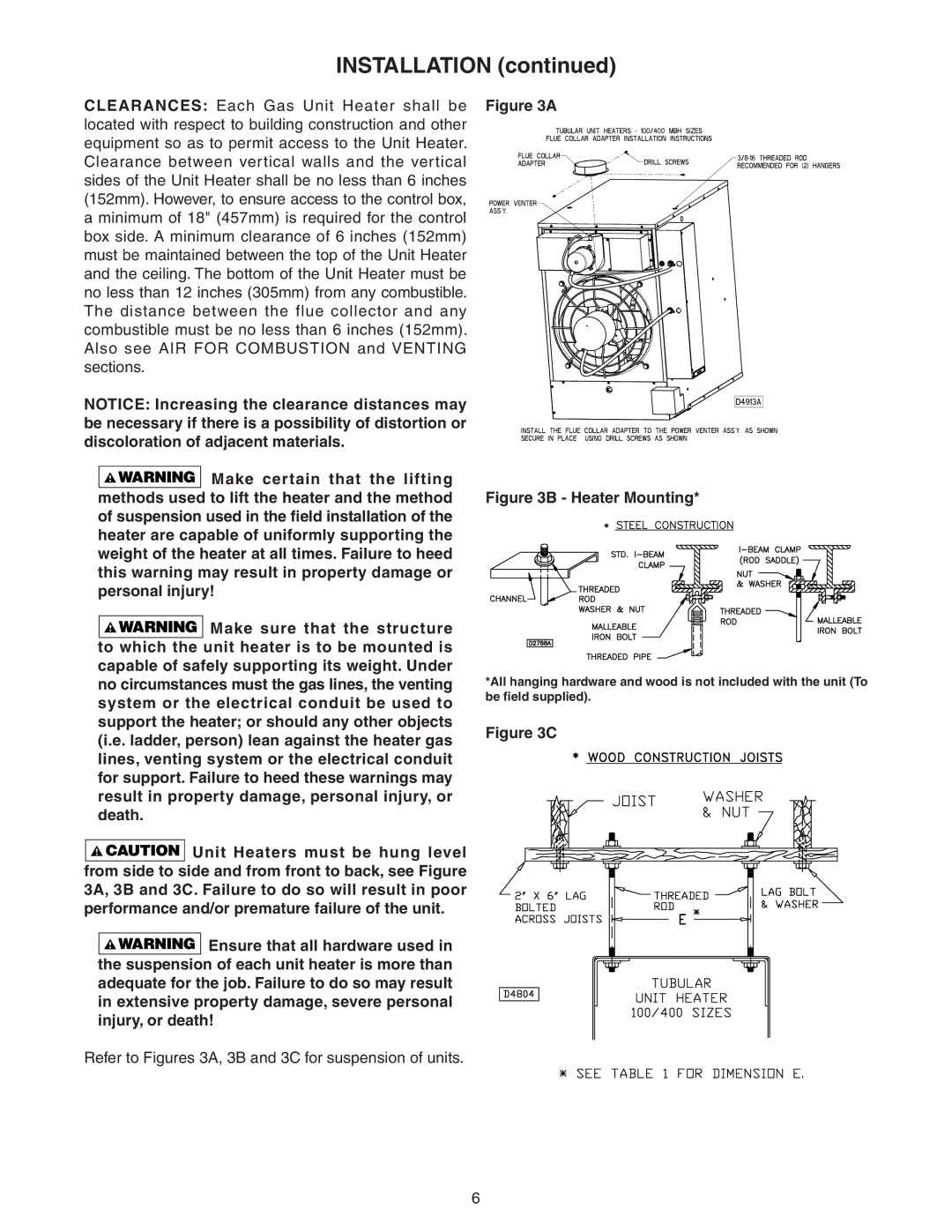 Sterling TF-250, TF-400, TF-150, TF-300, TF-200, TF-350, TF-175, TF-125, GF-400, GF-250, GF-150, TF-100 Installation 