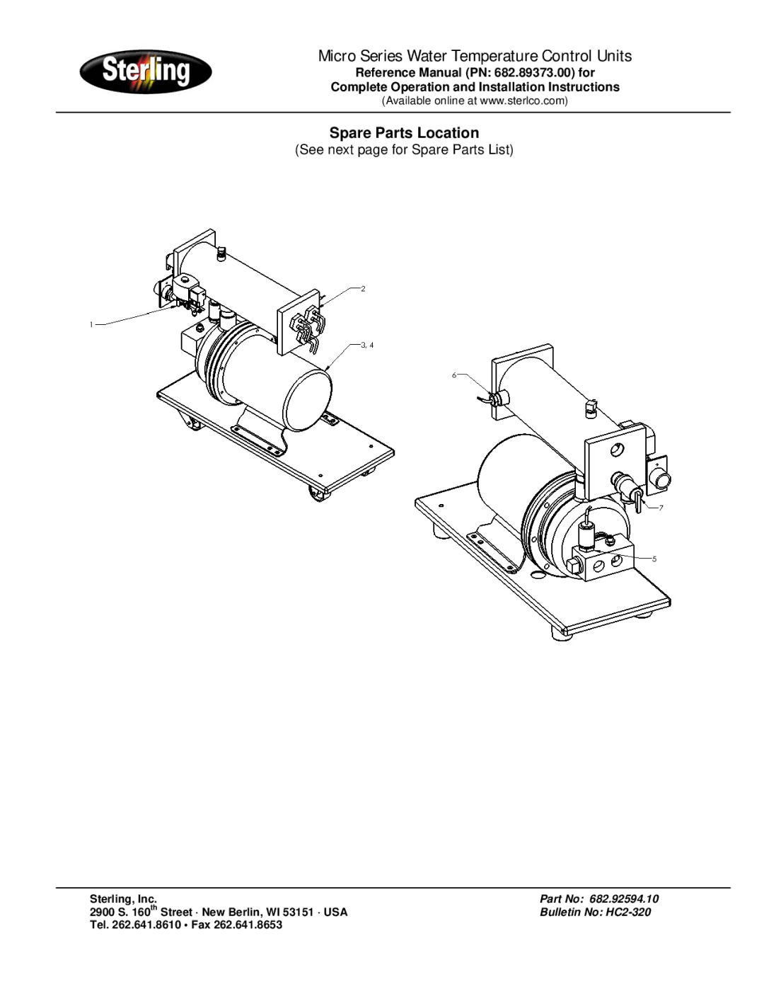 Sterling Water Heater quick start Spare Parts Location 