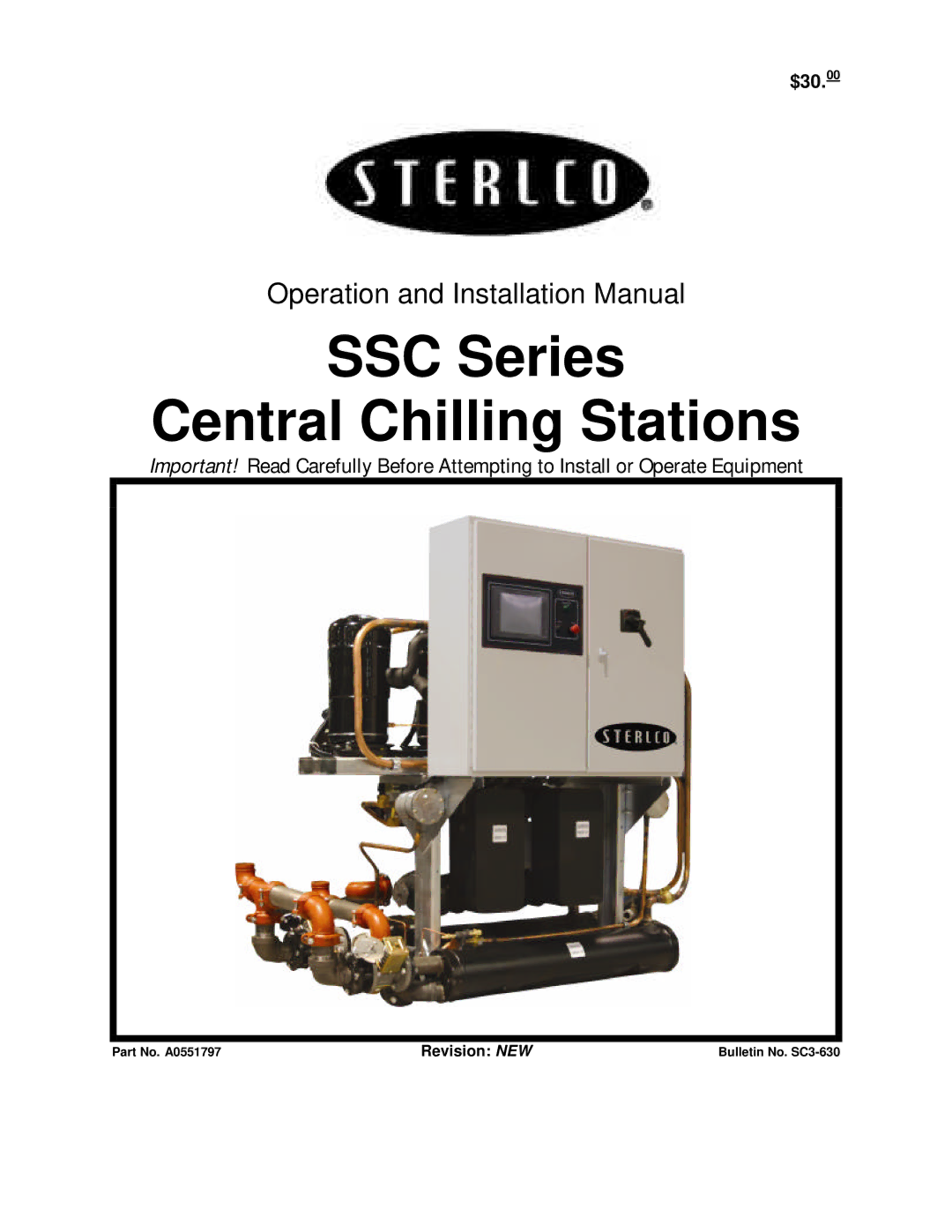 SterlingTEK A0551797 manual SSC Series Central Chilling Stations 