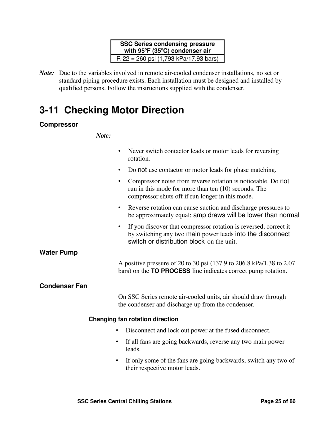 SterlingTEK A0551797 manual Checking Motor Direction, Compressor 