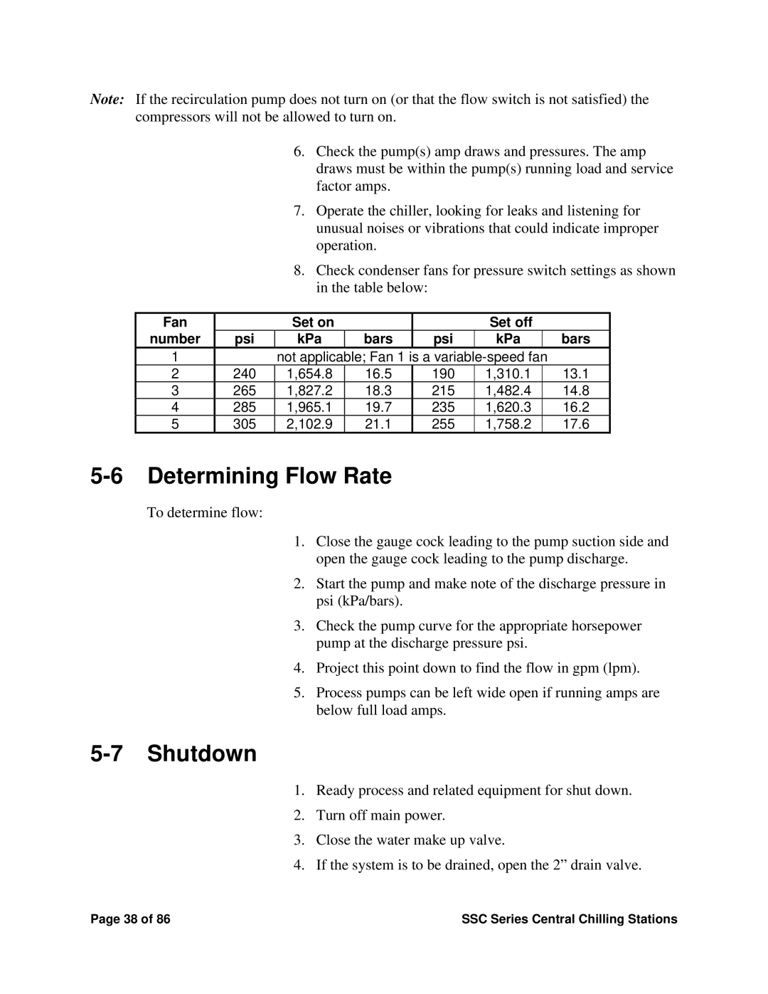 SterlingTEK A0551797 manual Determining Flow Rate, Shutdown 