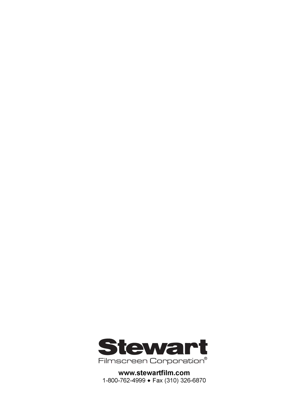 Stewart Filmscreen Corp C installation instructions 