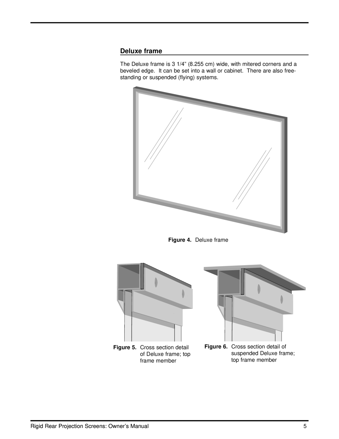 Stewart Filmscreen Corp LCD Rear-Projection TV installation instructions Deluxe frame 