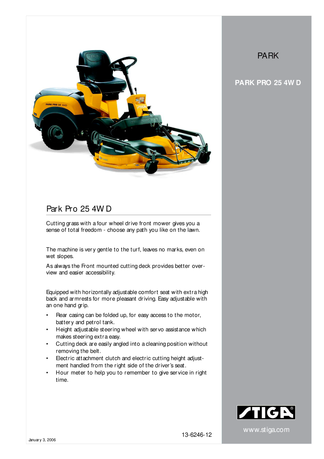 Stiga manual Park Pro 25 4WD 