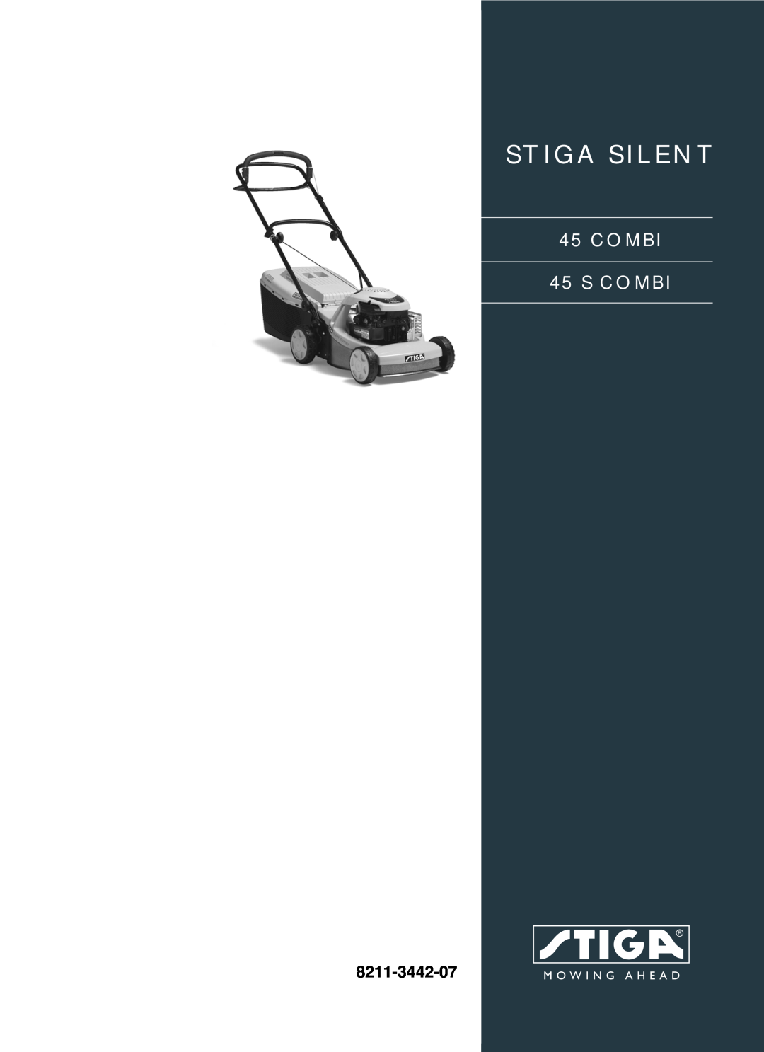 Stiga 45 COMBI manual Stiga Silent, COMBI 45 S COMBI, 8211-3442-07 