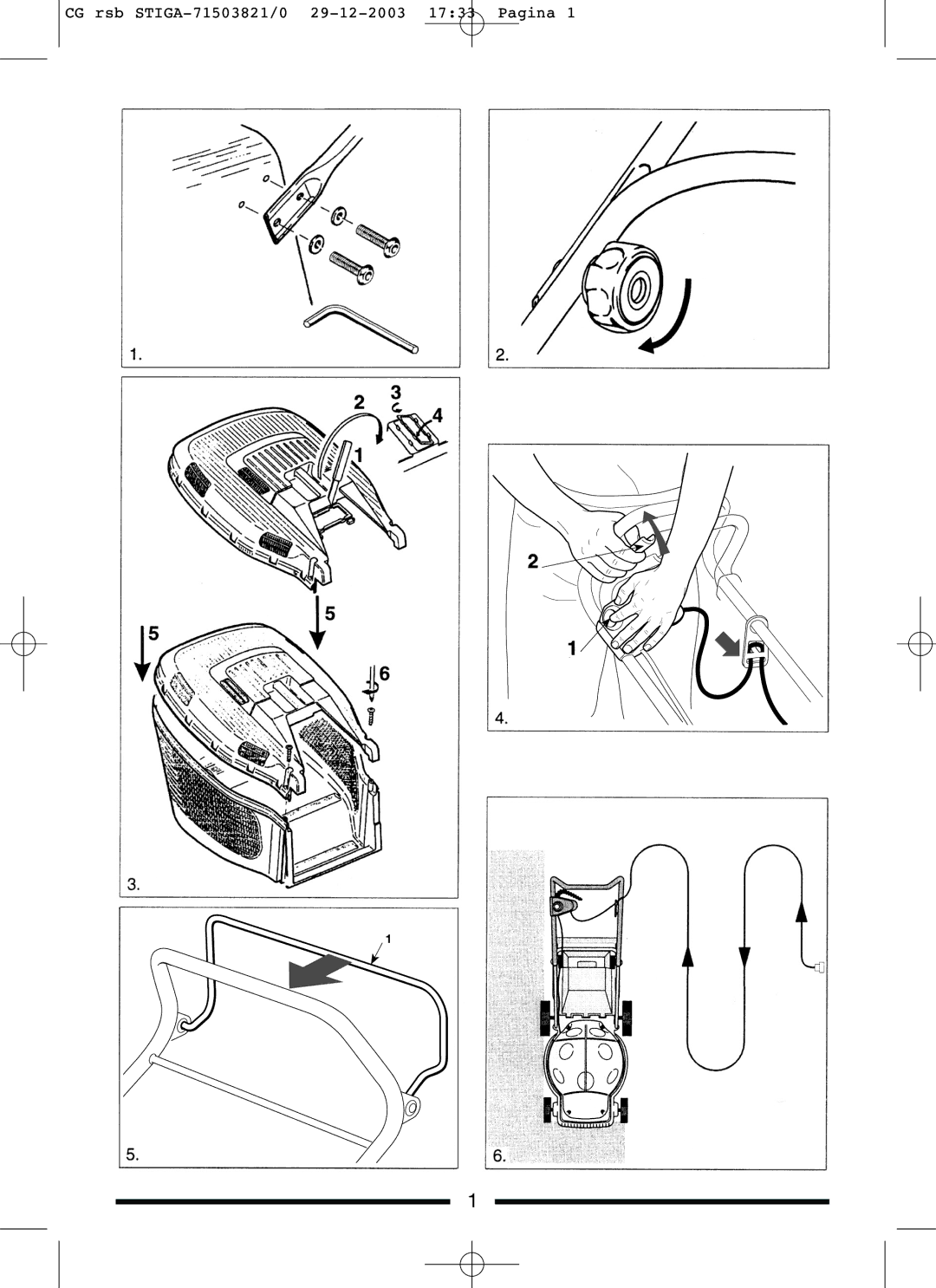 Stiga 45SCOMBIEL, 45COMBIEL manual CG rsb STIGA-71503821/0 29-12-2003 1733 Pagina 