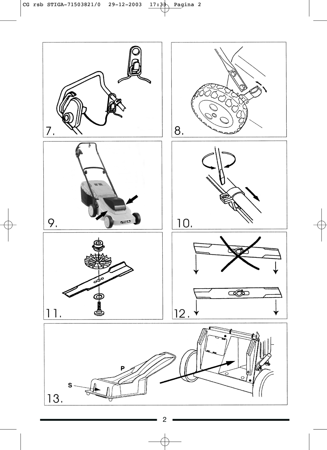 Stiga 45COMBIEL, 45SCOMBIEL manual CG rsb STIGA-71503821/0 29-12-2003 1733 Pagina 