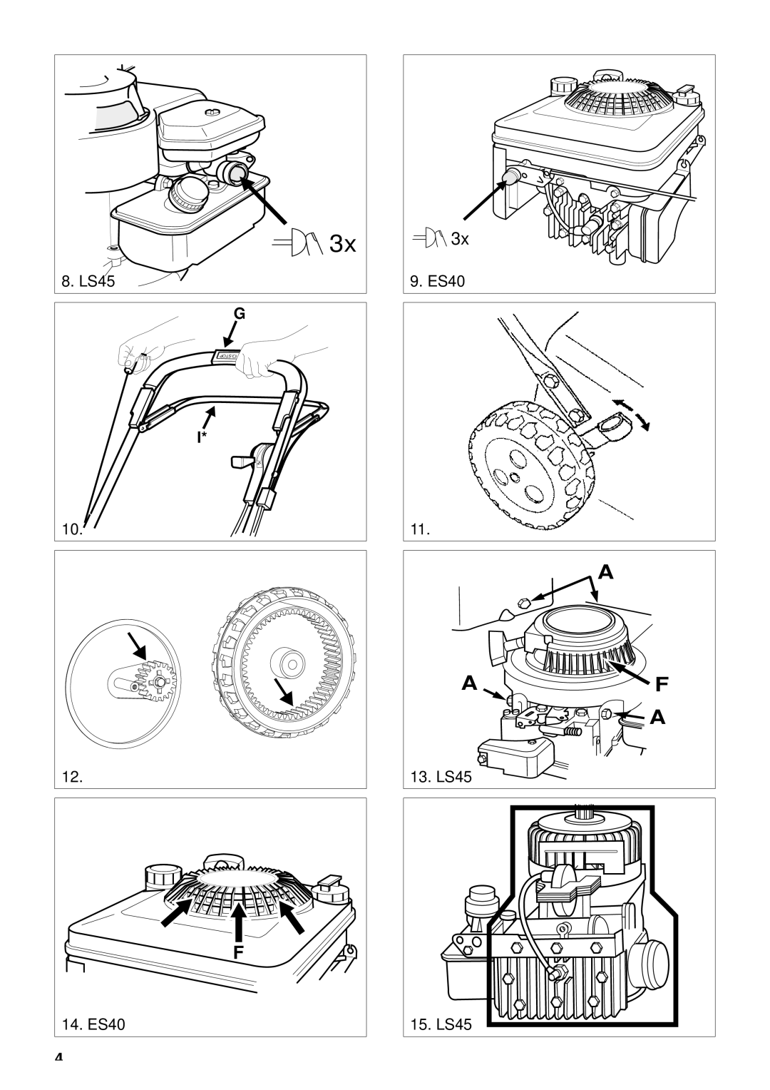 Stiga 45SE manual 13. LS45 15. LS45 