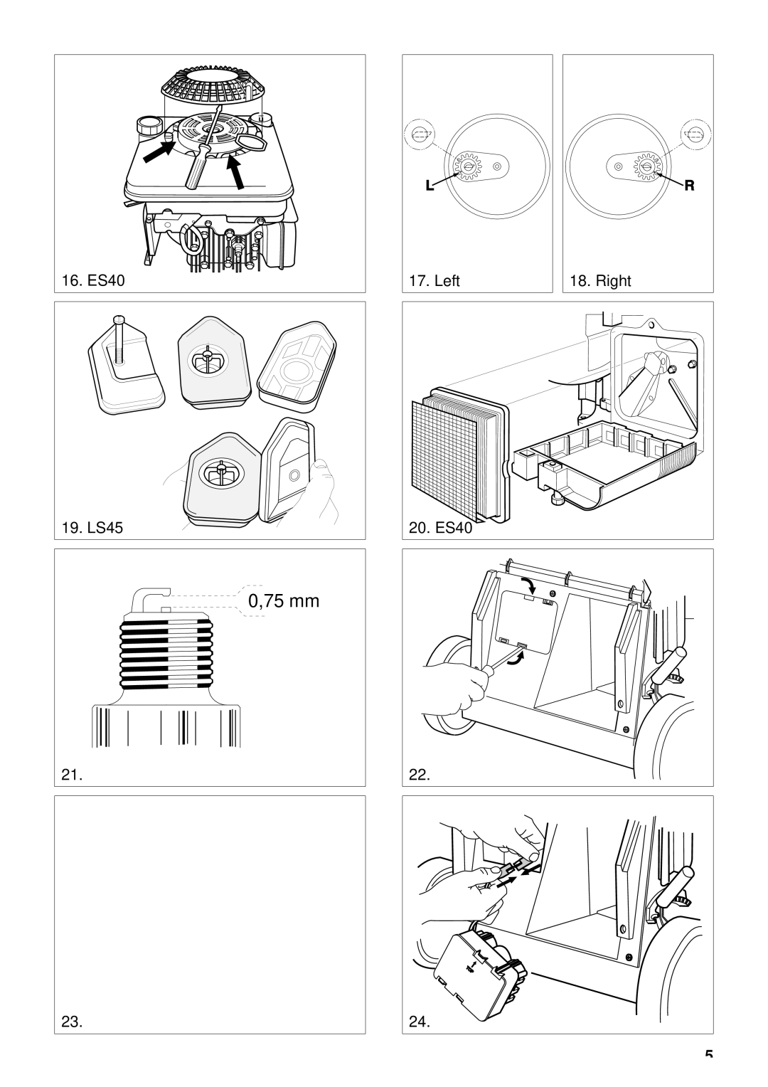 Stiga 45SE manual 75 mm 