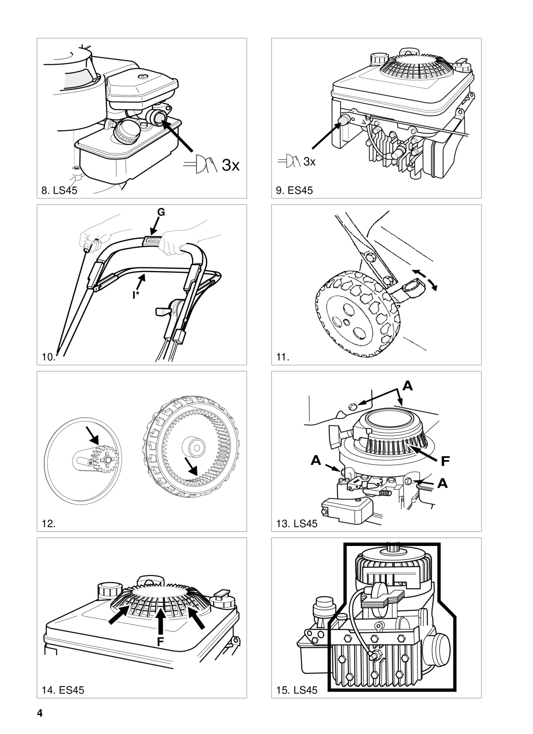 Stiga 45SE manual 13. LS45 15. LS45 