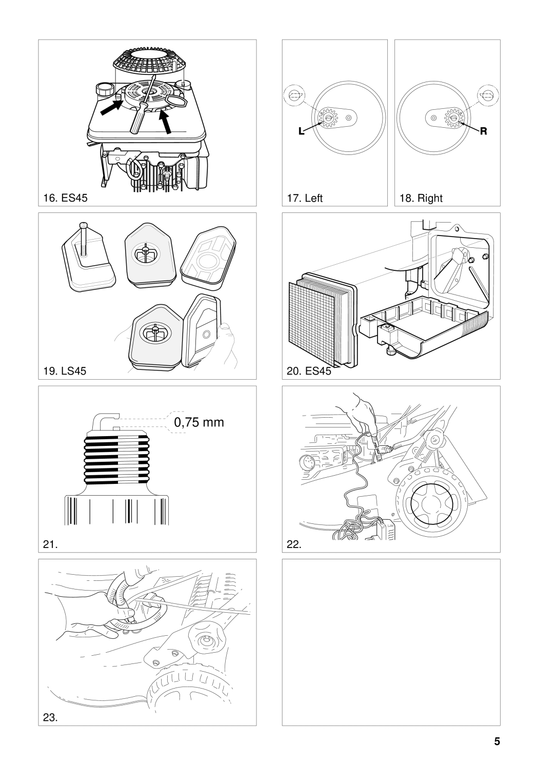 Stiga 45SE manual 75 mm 