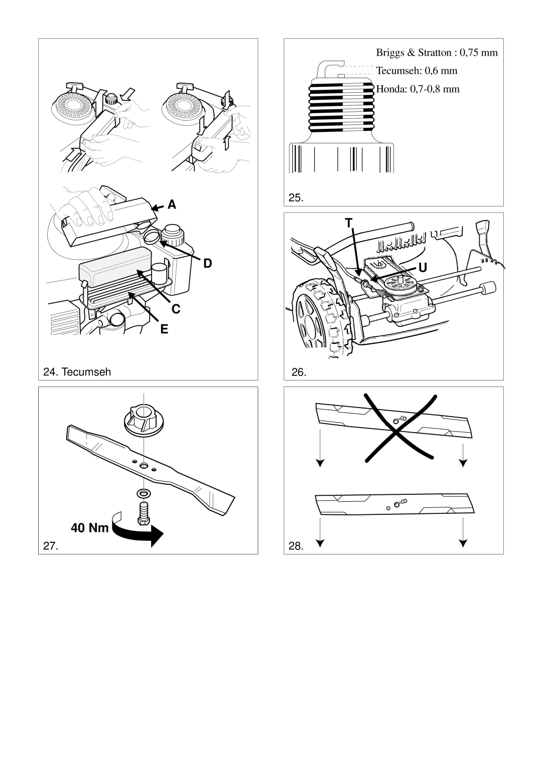 Stiga 46SE manual 40 Nm 