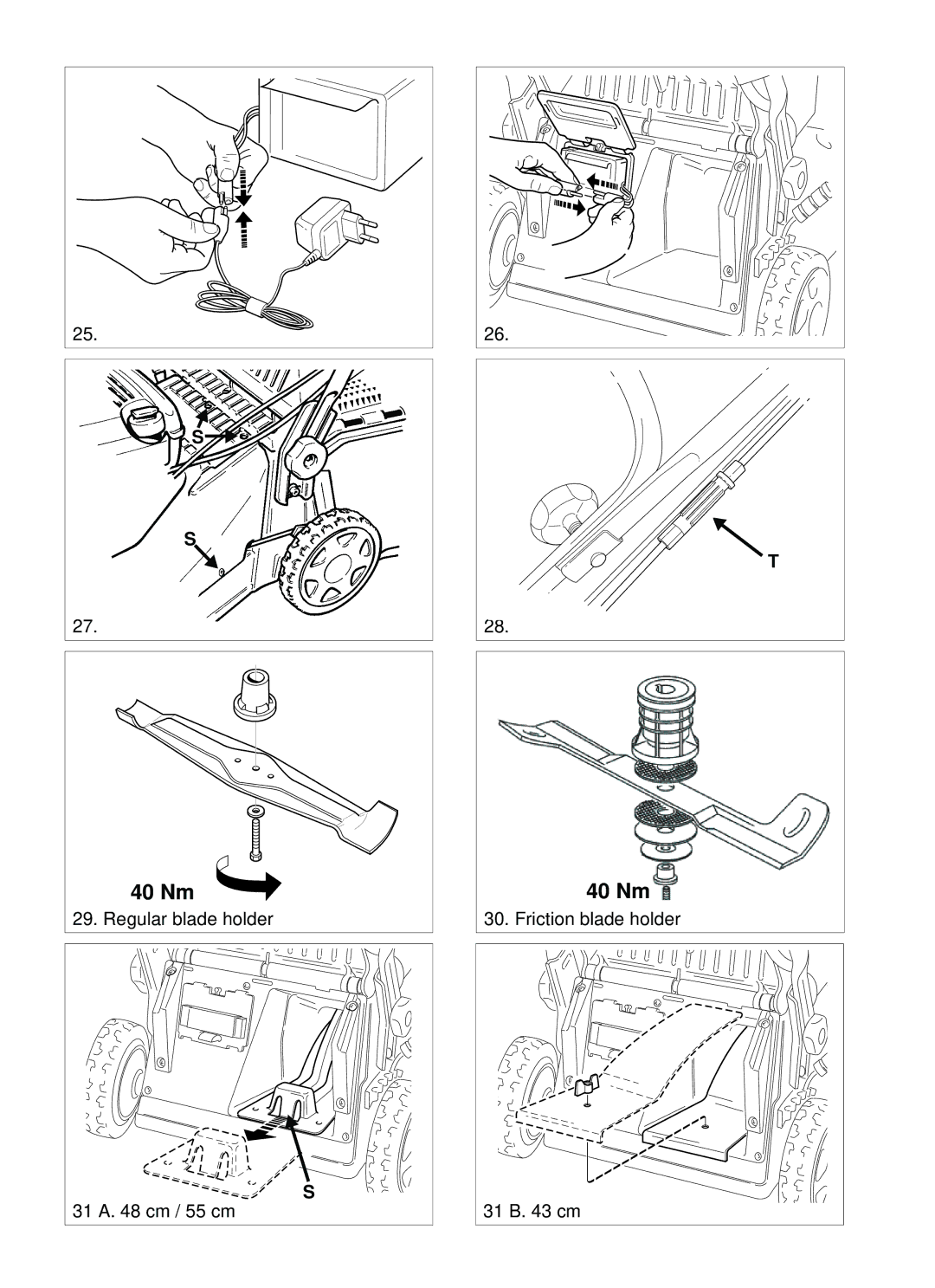 Stiga 55 COMBI, 48 COMBI manual 40 Nm 