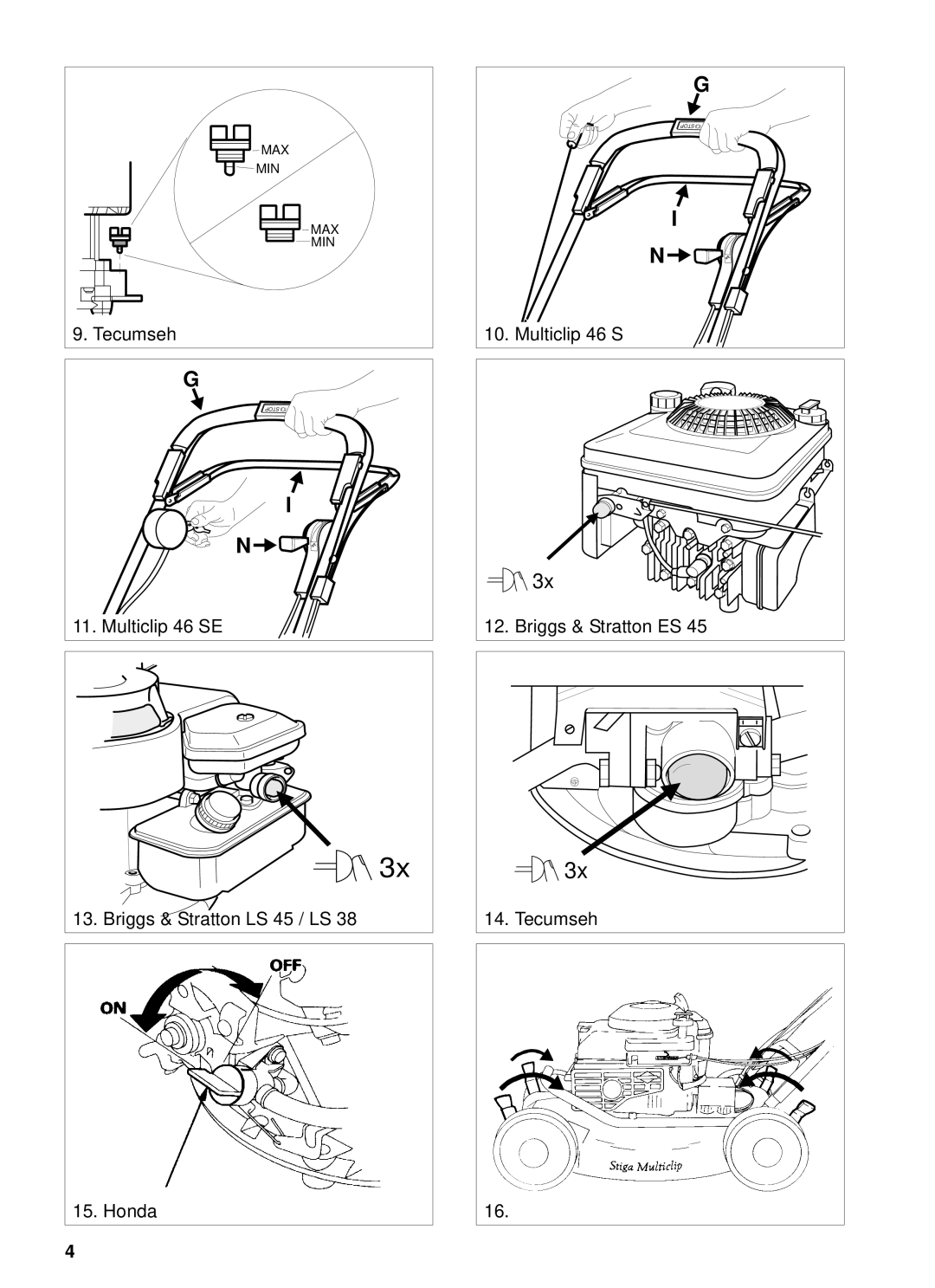 Stiga 8211-0203-09 manual Multiclip 46 S 