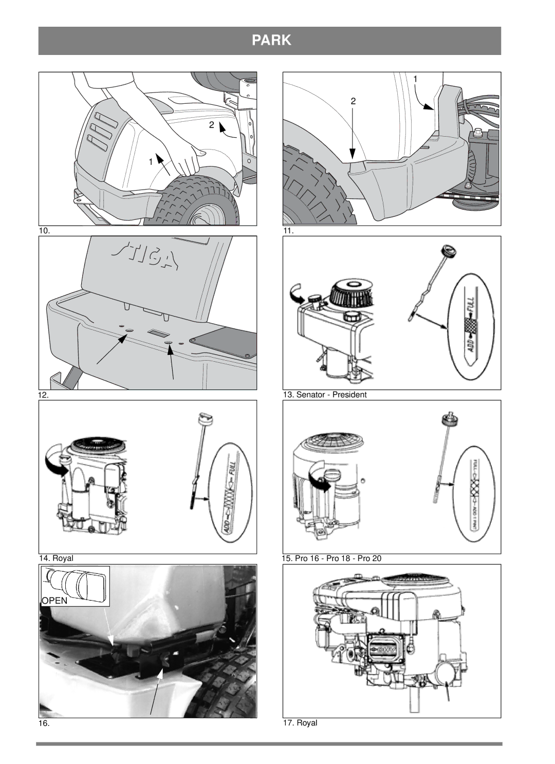 Stiga 8211-0276-02 manual Open 