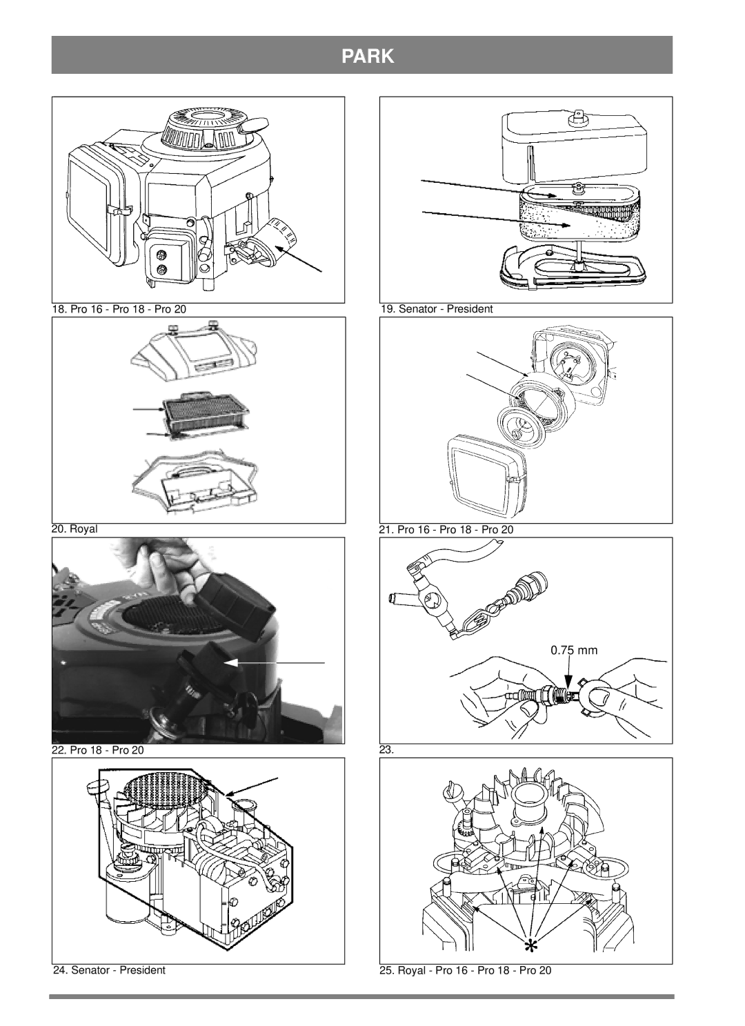 Stiga 8211-0276-02 manual 75 mm 