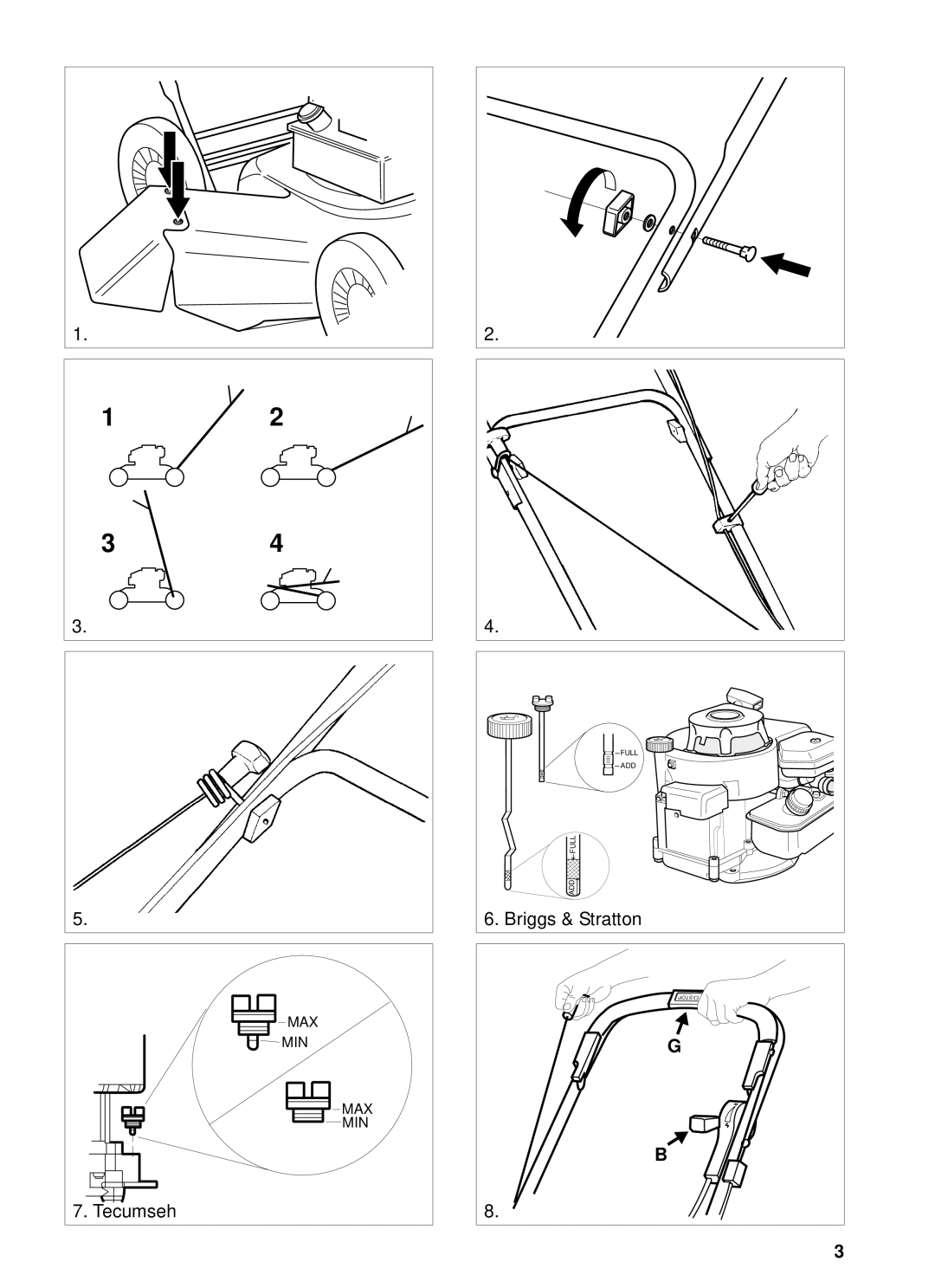 Stiga 8211-3389-06 manual Tecumseh 