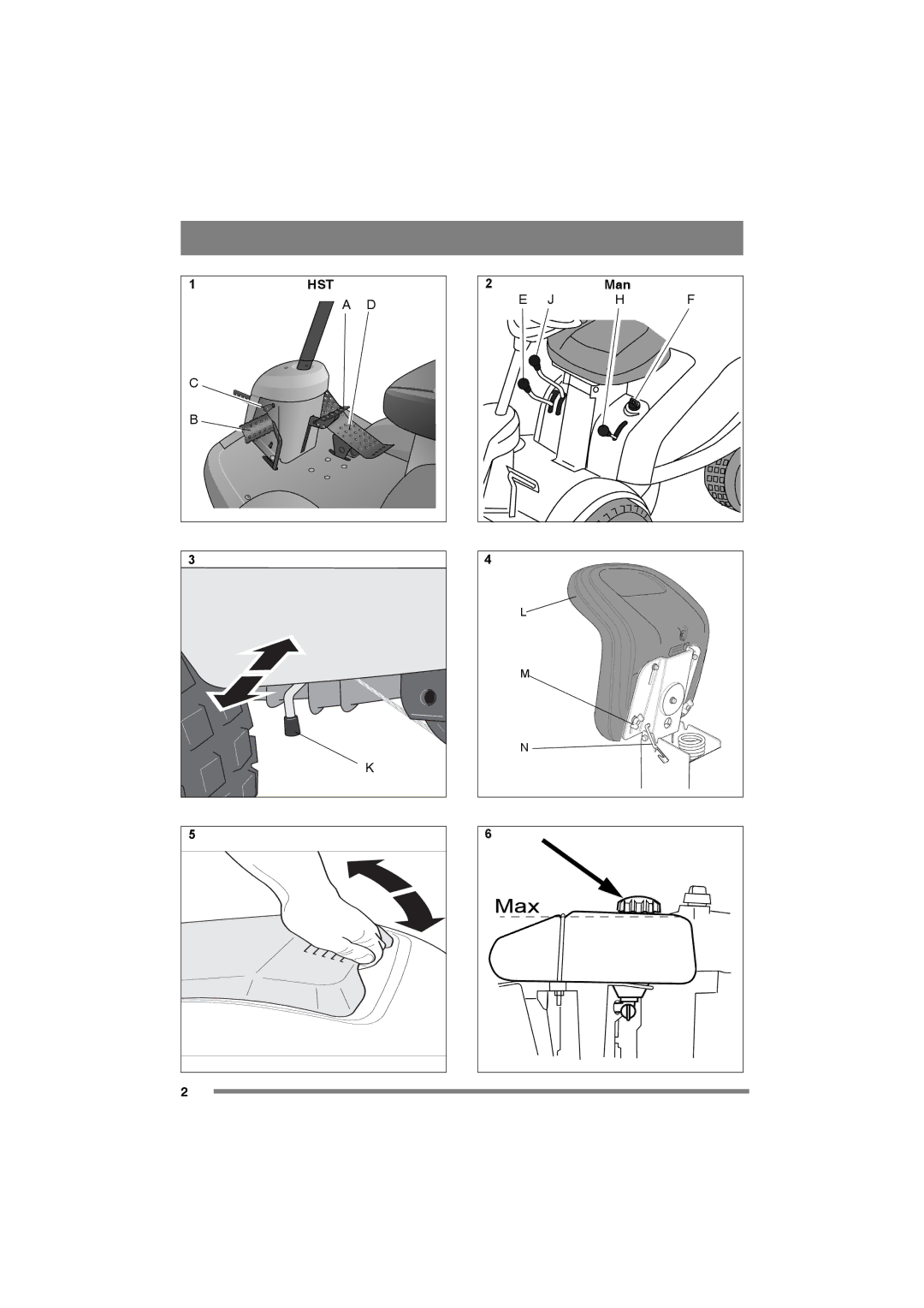 Stiga 8221-0034-80 manual Max, 2Man 